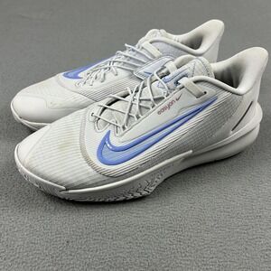Nike Precision 7 EasyOn Basketball Shoes Mens Size 7.5 White Blue Sneaker